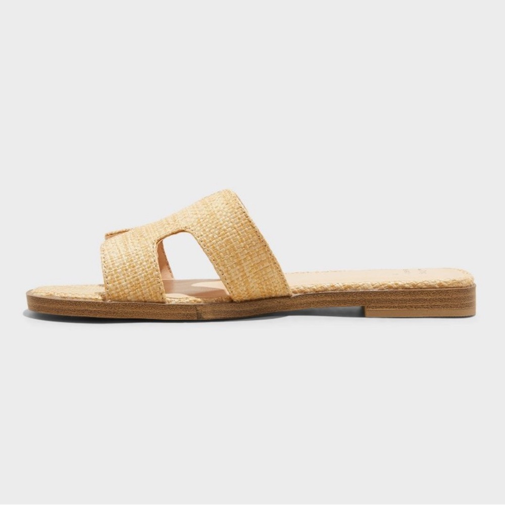Women’s Nina Raffia H-Band Slide Sandals - a .new day - Beige - 9.5 - Picture 2 of 5